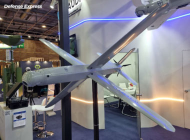 Ukrainian Bulava/Mace loitering munition at the Eurosatory 2024.