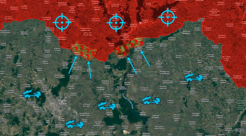 Vovchansk Kharkiv Oblast HIMARS strikes over border