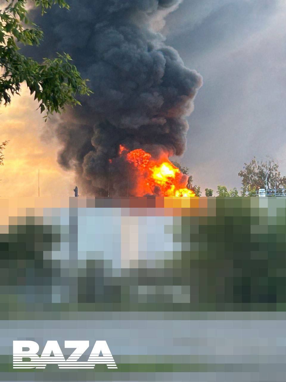 two russian oil depots fire russia's tambov oblast adygea after drone strikes blaze depot platonovsky 20 june 2024 telegram/baza msg-1001646763072-29280 (1)