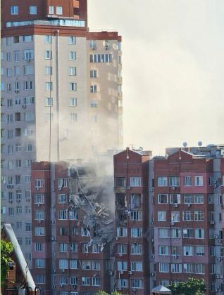 The aftermath of the Russian assault on Dnipro City on 28 June 2024. Credit: Volodymyr Zelenskyy.