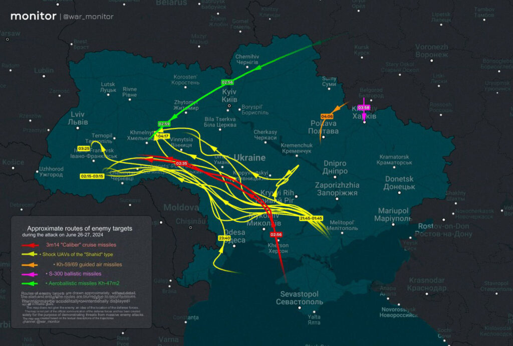 Ukraine downs 28/29 air targets during Russia’s nighttime assault