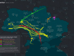 ukraine downs 28/29 air targets during russia's nighttime assault combined drone missile attack overnight 27 june map telegram/monitor russian-air-attack-27-june-2024-map