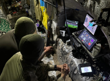 Ukraine EURO soccer football soldiers watch match