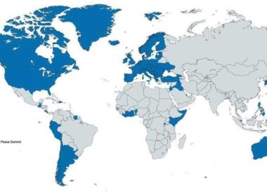 Global peace summit map countries communique