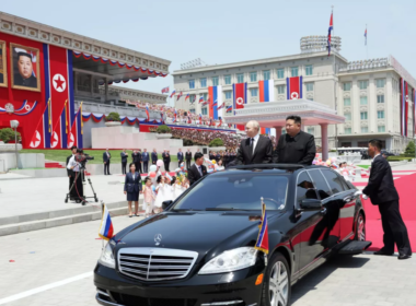 south korea condemns russia-north defense pact considers arming ukraine russian president vladimir putin north korean leader kim jong un pyongyang june 2024