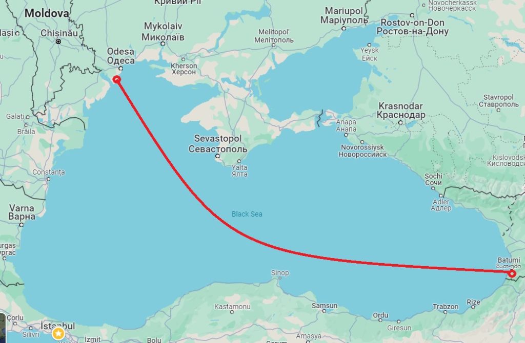 Ukraine resumes ferry service to Georgia across the Black Sea, which had been suspended due to the war with Russia