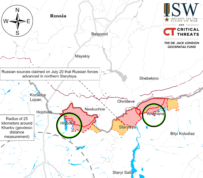 Kharkiv oblast ISW July 2024