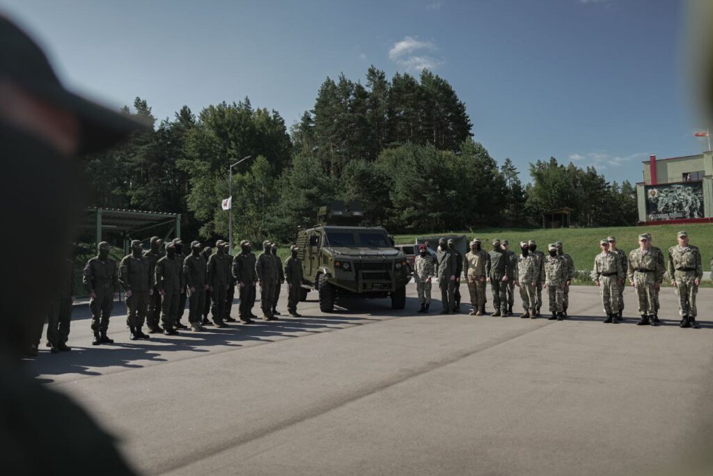 Belarusian special forces showcase captured Kozak-5 Ukrainian armored vehicle