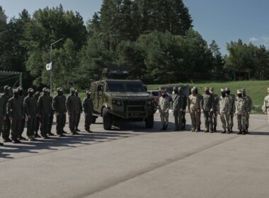 belarusian special forces showcase captured ukrainian armored vehicle kozak-5 use vityaz unit ministry internal affairs belarus july 2024 ministry's telegram channel