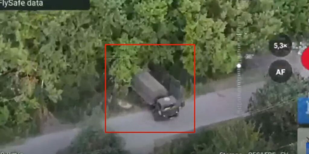 frontline report screenshot from reporting ukraine video kamaz