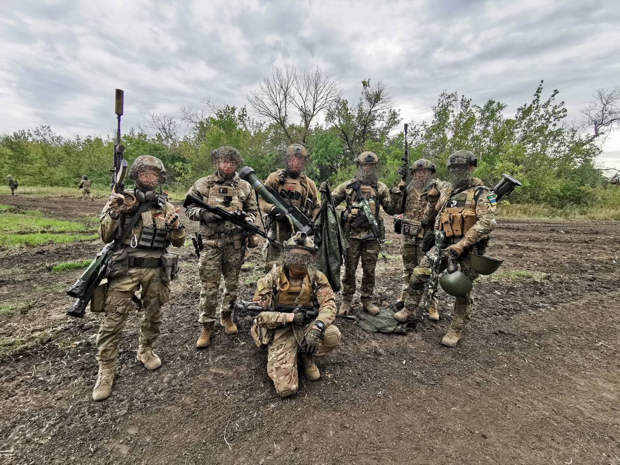 Chechen volunteers of the Dzhokhar Dudaev Battalion