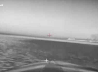 media joint drone operation ukraine's sbu navy hits russian coast guard facilities occupied crimea pfv view from sbu's seababy naval base lake donuzlav screenshot suspilne