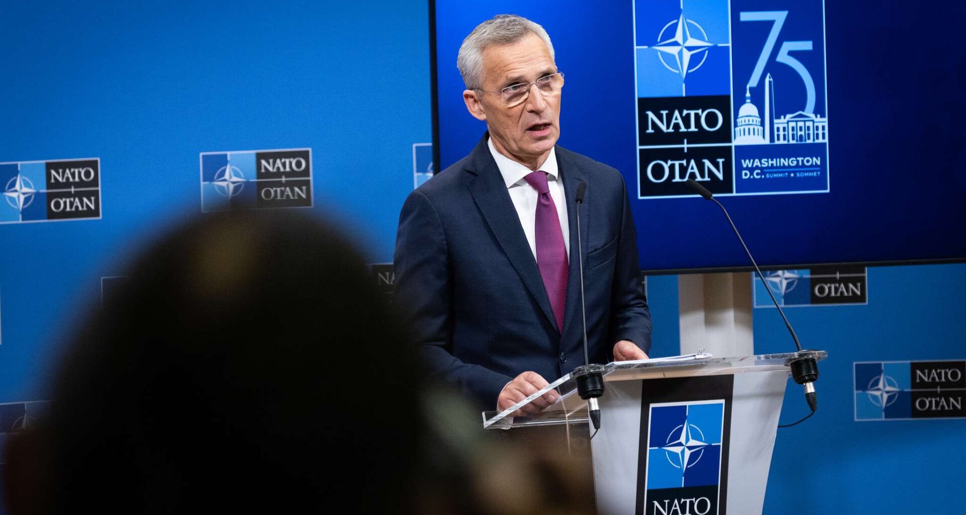 poland's proposal shoot down russian missiles rejected nato secretary general jens stoltenberg press conference ahead 2024 summit washington credit flickr/nato result