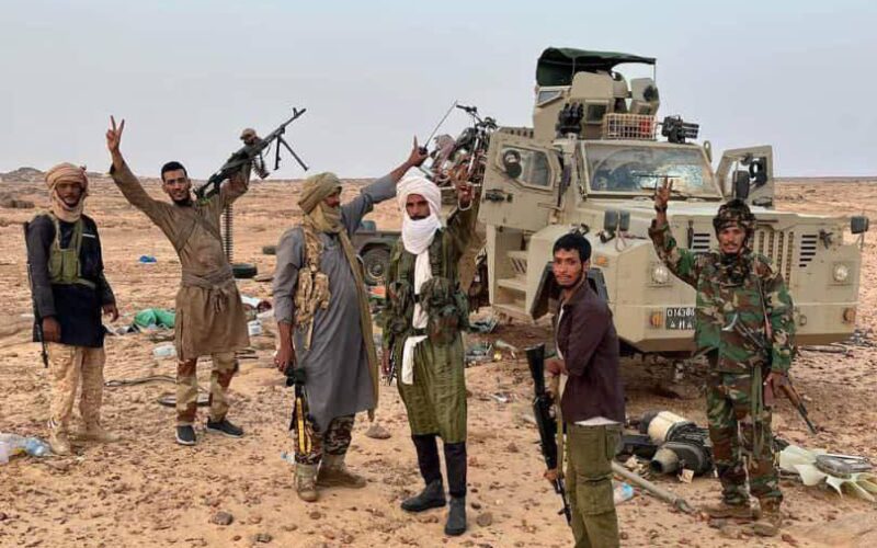 dozens wagner mercenaries local allies killed tuareg fighters mali members rebel movement permanent strategic framework peace security development (csp-psd) front captured armored vehicle after battle against russian from group near