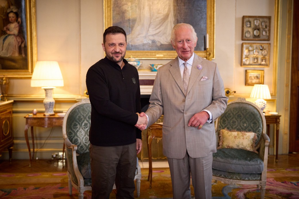 President of Ukraine Volodymyr Zelenskyy and King Charles III. Photo via the Office of the President of Ukraine.