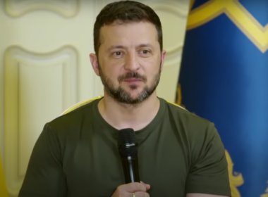 ukrainian president volodymyr zelenskyy during meeting journalists kyiv 15 july 2024