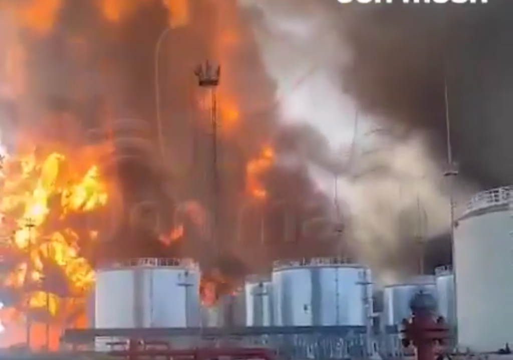 Secondary explosions continue in Russia's Proletarsk fuel depot