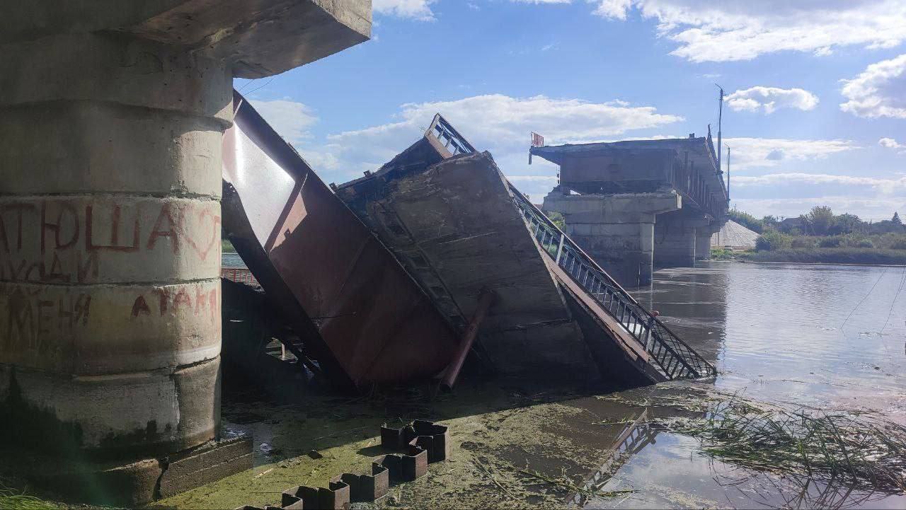 bridge over seym river russia's kursk oblast telegram/astra seim