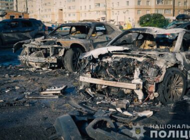 two injured russian missile hits residential area sumy fire after iskander strike 17 august 2024 national police 20240817093817-9137