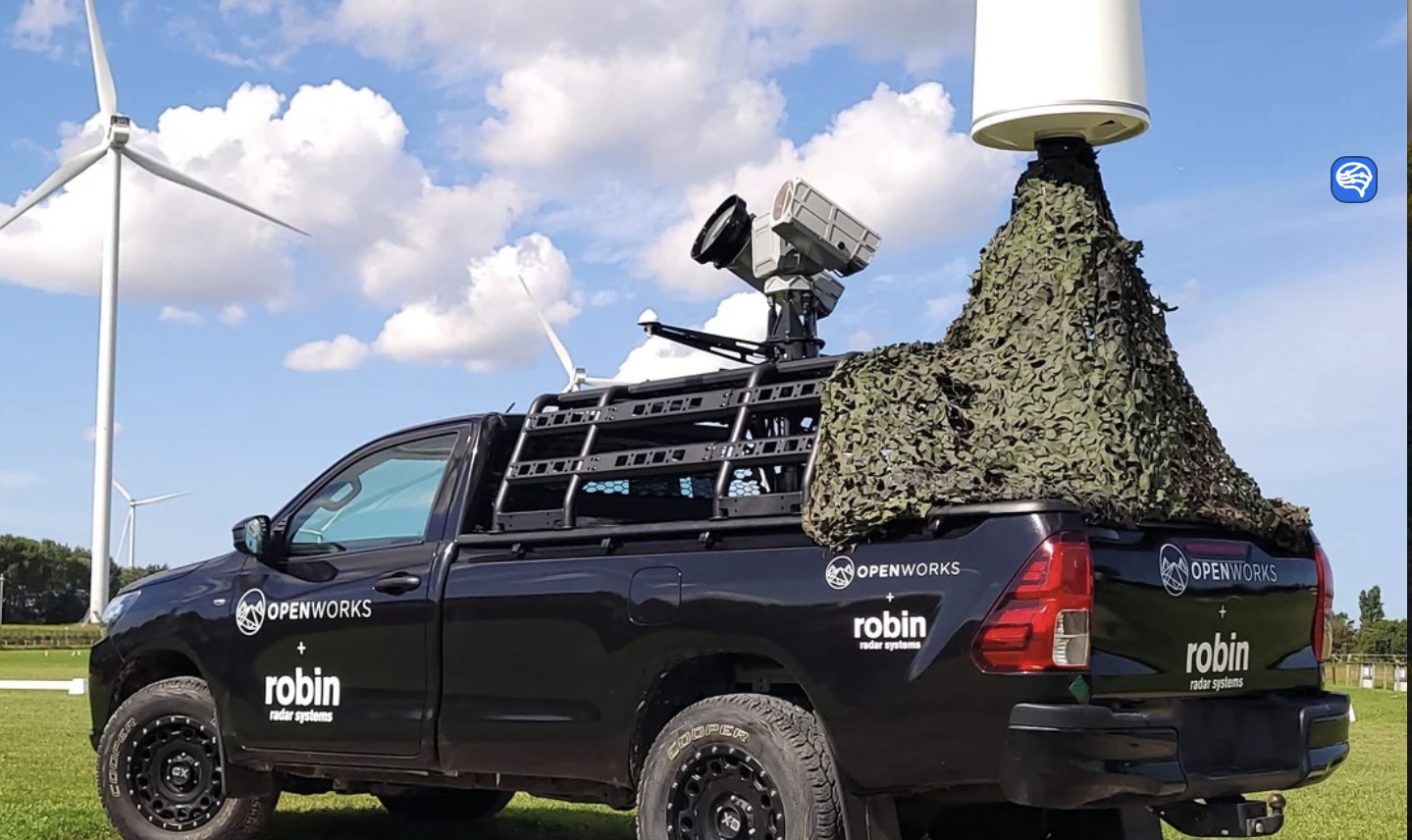 IRIS radar system mounted on a car.