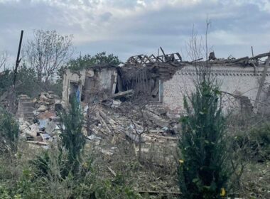 destroyed house izmailivka pokrovsk district donetsk oblast where russian bomb strike reportedly killed family four 28 august 2024