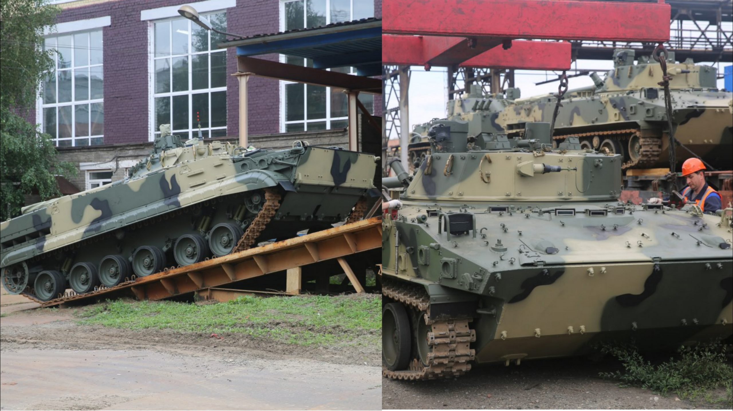 BMP-3 and BMD-4M. Photo via Kurganmashzavod.