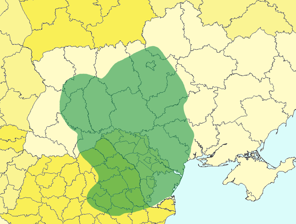 Map showing the approximate maximal extent of the Cucuteni–Trypillia culture (all periods), overlaid on contemporary borders. Photo via Wikimedia.