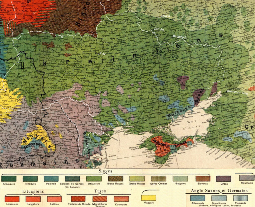 Ukraine ethnic lands map