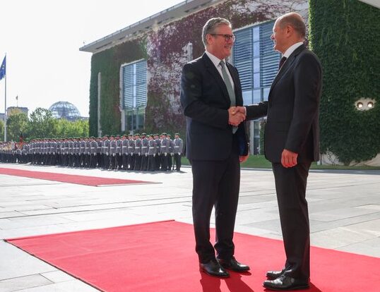 uk germany sign declaration promising sustain our support ukraine boosting european defence british pm keir starmer (l) german chancellor olaf scholz (r) meeting berline 28 august 2024 x/keir_starmer gwdzexvwaaaoxce