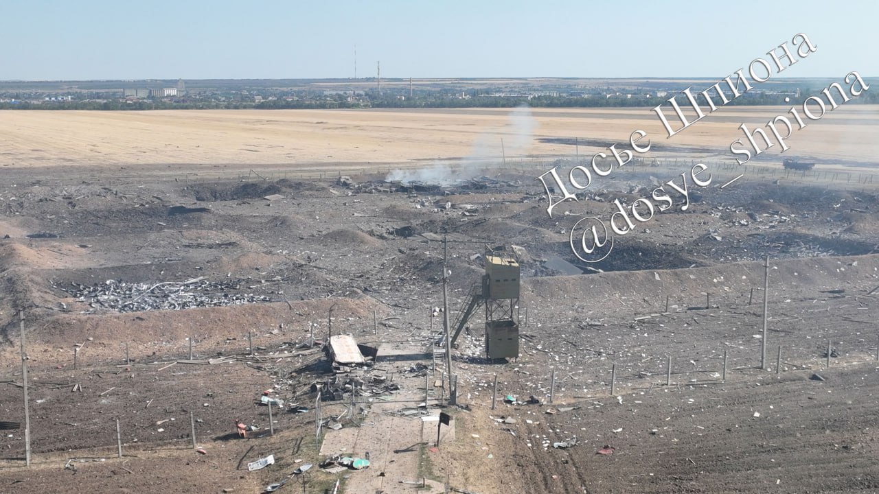 russia's guided bombs air-to-air missiles eliminated morozovsk photos show destroyed warehouses aviation weapons airfield russia august 2024 telegram/dosye_shpiona img_20240806_125757_285