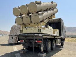 hundreds fath-360 iranian ballistic missiles bound russia rear view six-container launcher commons/fars media corporation irgc_ground_new_equipment_2021_(71)