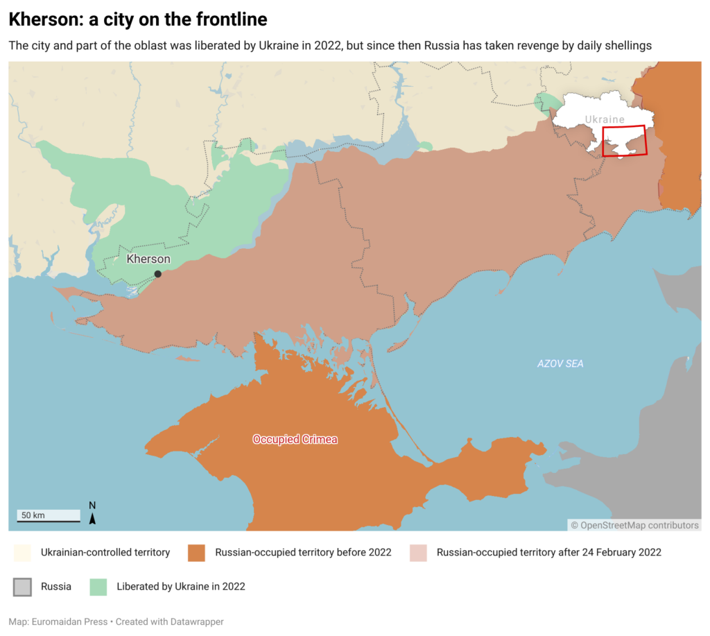 Kherson daily Russian drone attacks