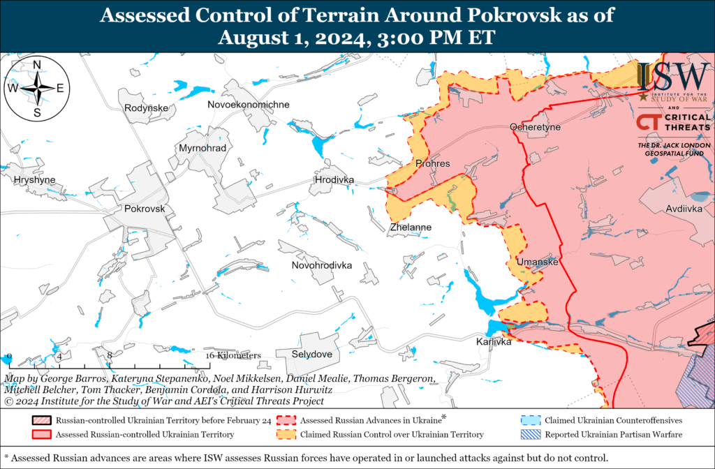 ISW: Russia slowly but surely advancing toward Pokrovsk