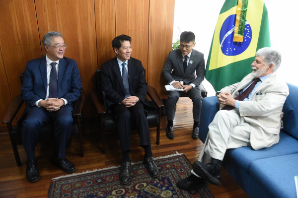 China's Special Representative for Eurasian Affairs Li Hui on his visit to Brazil on 29 July.