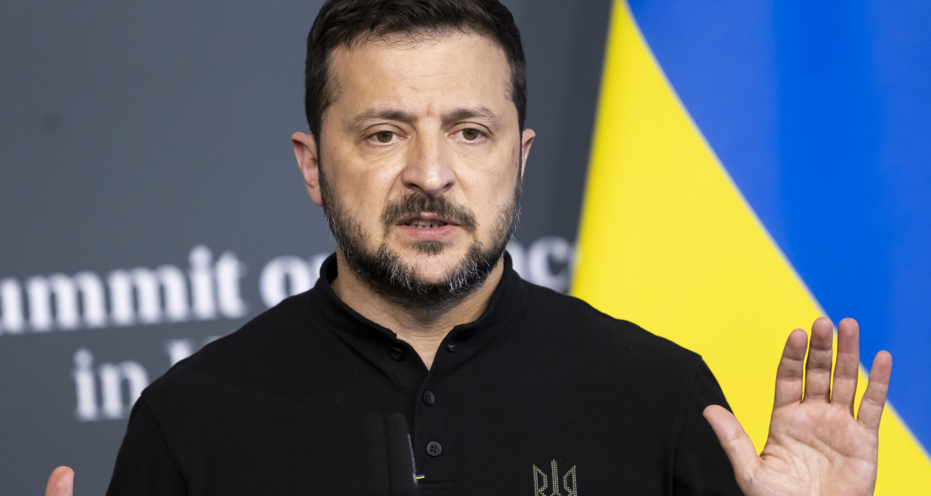 Zelenskyy Ukraine flag Switzerland peace plan