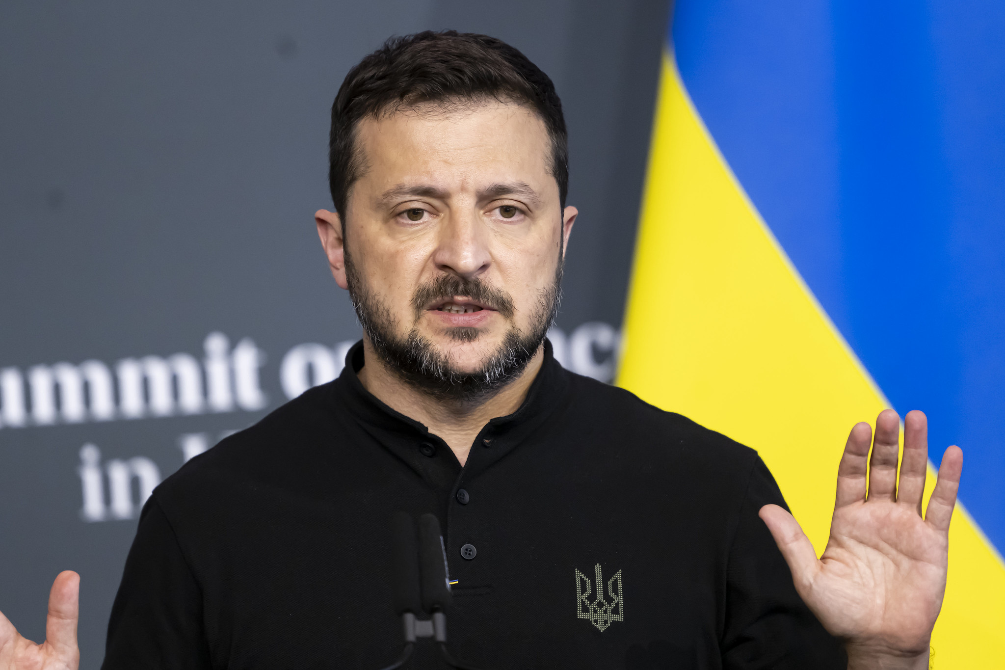 Zelenskyy Ukraine flag Switzerland peace plan