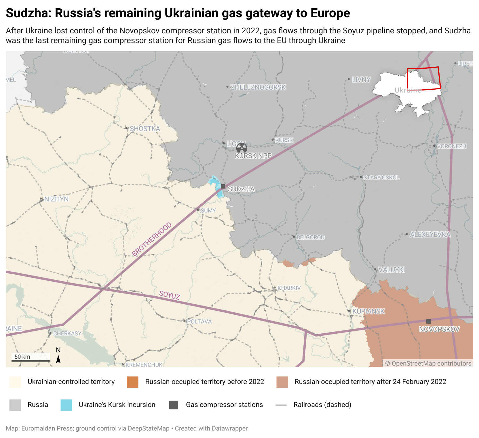 Kursk incursion gas pipeline NPP