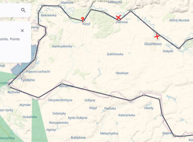 ukraine cut off almost entire glushkovo district kursk russians say russia's oblast map bridges-glushkovo-district-kursk