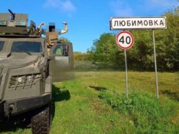 sumy sees fewer russian attacks from contested kursk more belgorod data shows ukrainian soldier posing near entrance sign lyubimovka oblast russia august 2024 military kursk-1