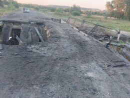 kursk damaged bridge