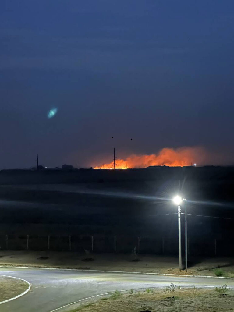 Fires and detonations at Russia’s Marinovka airbase after drone attack (video)