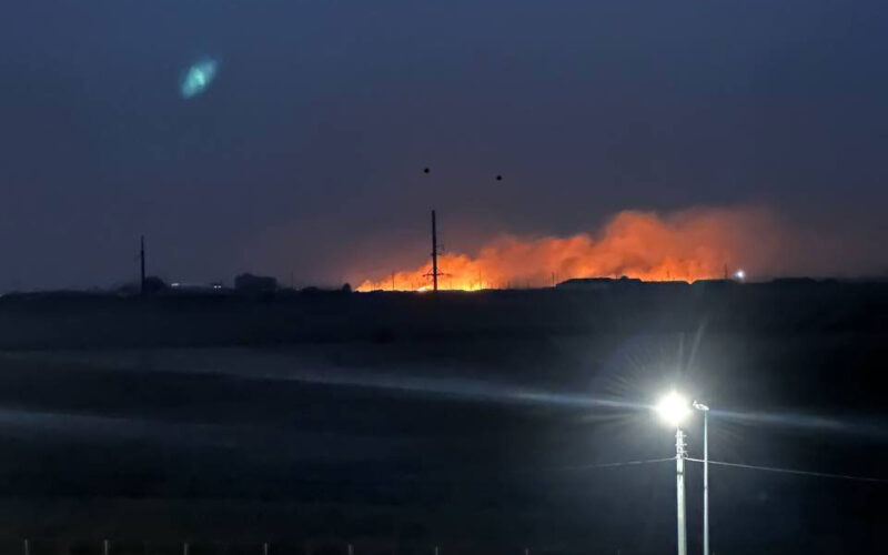 fires detonations russia's marinovka airbase after drone attack fire volgograd oblast russia 22 august 2024 telegram astra/exilenova_plus marinovo