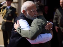 Indian Prime Minister Narendra Modi and Ukrainian President Volodymyr Zelensky