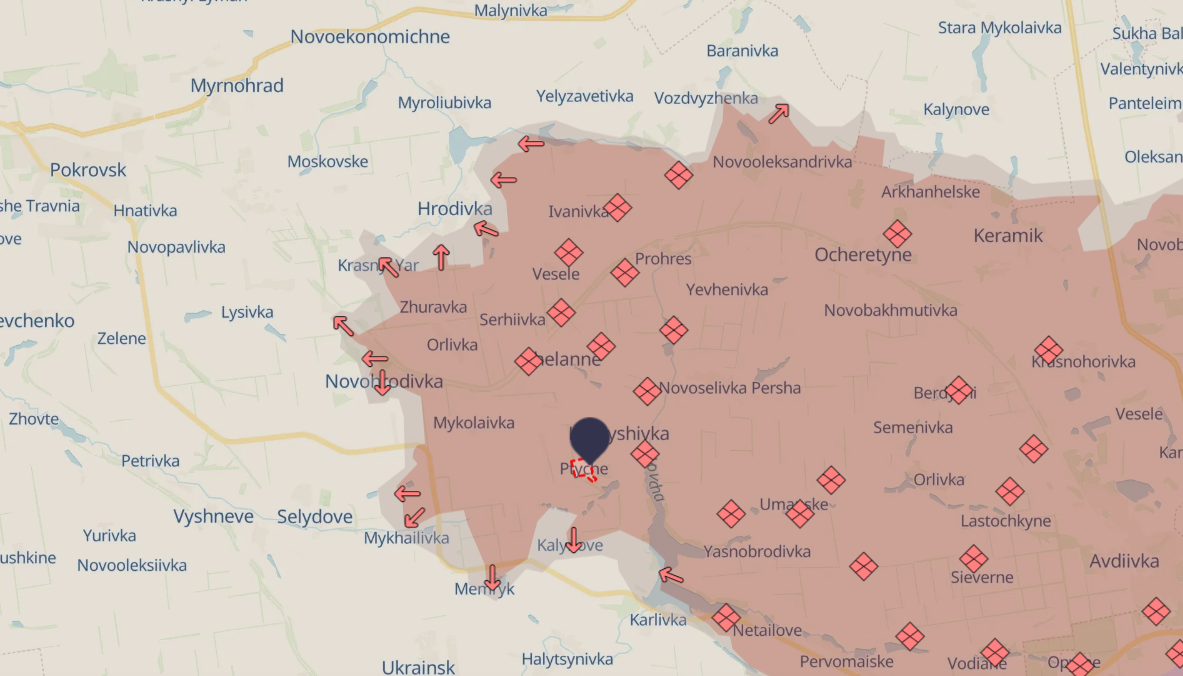 ptyche-donetsk-oblast-august-2024