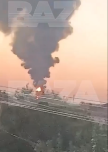Drone debris cause fuel depot fire in Russia's Rostov Oblast ...