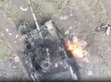 frontline report cluster munitions prove effective halting russian advance near kostiantynivka screenshot from reporting ukraine's video tank