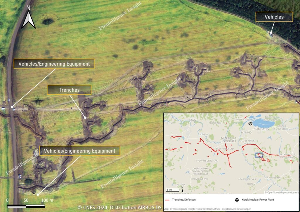 Russian forces build defensive line near power plant in Kursk Oblast – Frontelligence Insight