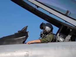 A pilot in F-16 fighter in Ukraine.