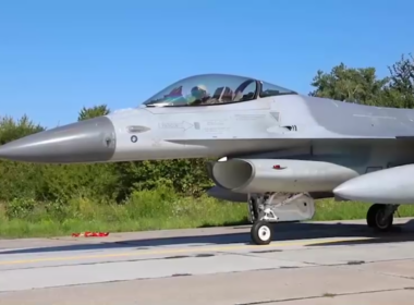 ukraine receives initial batch dutch f-16s more follow coming months ukrainian air force's f-16 fighter jet august 2024 telegram/zelenskyy знімок екрану з 2024-08-04 15-40-38