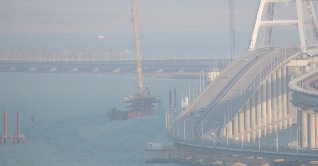 RFE/RL: Russia ramps Up Kerch Bridge protection with massive concrete piles